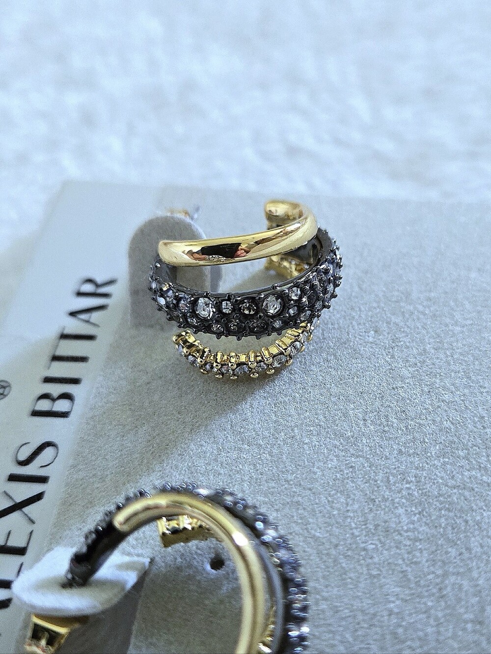 ✨️HP✨️ Alexis Bittar Crystal💎 Orbit 3-Row Hoop Earrings - Picture 15 of 16